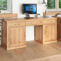 Mobel Oak Office Desk - 2 Door - 3 Drawer