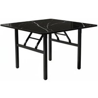 Square 80cm Folding Coffee Table with Luxurious Marble Effect Top | Wowcher