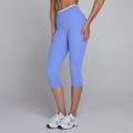 Damskie Legginsy Capri MP Tempo Contrast - Chabrowy - M