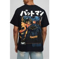 Camiseta Oversize Negra Con Estampado De Batman, Negro