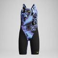 Combinaison partielle Fille Fastskin Endurance+ Max dos ouvert noir/bleu