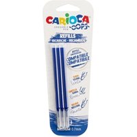 Refill penne cancellabili Carioca OOPS 0 7 mm in blister da 3 pz blu