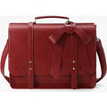 Women's PU Detachable Bow Big Briefcase