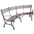 Casa Padrino Schmiedeeisen Gartenbank 1,9 x 0,48 x H. 0,9m - Vintage Nostalgie