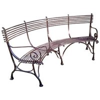 Casa Padrino Schmiedeeisen Gartenbank 1,9 x 0,48 x H. 0,9m - Vintage Nostalgie
