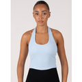 Loop Neck Ribbed Sports Vest | Sky Blue
