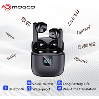 A18 AI Translator Earbuds 164 Languages BT5.4 Noise Cancellation HD Call Touch Control Waterproof