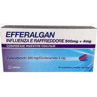 Efferalgan Influenza e Raffreddore 500mg + 4mg, 16 compresse