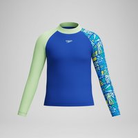 T-shirt rashguard Garçon imprimé à manches longues bleu