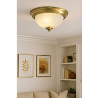 Searchlight 7622-11AB Flush fitting with Antique Brass Trim