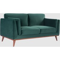 Martin Velvet 2 Seater Sofa In Emerald Green