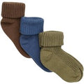 Minymo 3-pack Baby Sokken - Dark Olive - Maat 19/22
