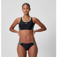 Ensemble bikini Femme Placement Racerback noir/vert