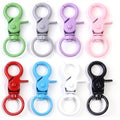 5Pcs/Lot Colorful Swivel Lobster Clasp Hooks Keychain Split Key Ring Connector for Bag Key Chain DIY Jewelry Making Supplies