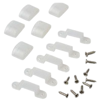 Robus VEGAS EASY CLIP Accessories For 24V RGBW IP67 LED Strip, 5 End Caps And 10 Clips
