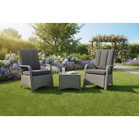 Natural Wicker Rattan Bistro Set - 2 Seater with Cushions & Table | Wowcher