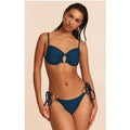 Femme Bas de maillot de bain bleu sarcelle noué sur les côtés à empiècements anneaux | Taille 42