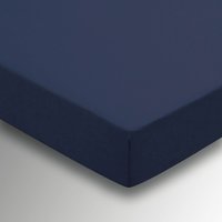 Helena Springfield Plain Dye, 50/50 Percale, Double Fitted Sheet, Navy