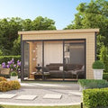 Modano – Modern houten tuinhuis met verstelbare glazen gevel en Scandinavisch design | Modano 5