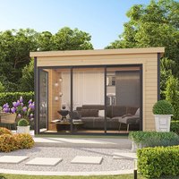 Modano – Modern houten tuinhuis met verstelbare glazen gevel en Scandinavisch design | Modano 5