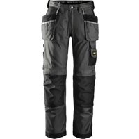 Snickers 3212 Mens DuraTwill Holster Pocket Trousers Black / Grey 30" 28"