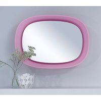 Casa Padrino Luxus Designer Spiegel Rosa 70 x H. 97 cm - Designer Wandspiegel mit Licht