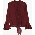 Camicia con volant e bottoni
