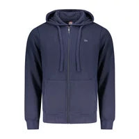 NORWAY 1963 Norwegen Herren Blaues Sweatshirt mit Reißversch, Größe S