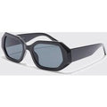 Sonnenbrille mit Hexagon-Gläsern - Schwarz - ONE SIZE, Schwarz
