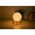 3D Moon Table Lamp - Dual Colour LED, USB Rechargeable, Modern Home Lighting | Wowcher