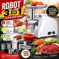 Robot 3 en 1 : Presse-Tomates, Râpe et Hachoir à Viande
