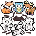 Woodland Animal Fuzzy Art Magnets (Pack of 15) Craft Kits