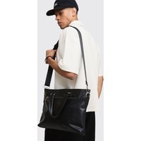Man Debossed Wallet And Carry Bag Set, Negro