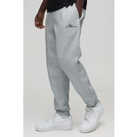 Pantalón Deportivo Regular Con Firma Man, Gris