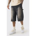 Pantalón Tall Vaquero Gris Con Detalle De Carpintero, Gris