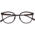 Melissa Crystal Purple Grey Round Eyeglasses | EYDOLOGY