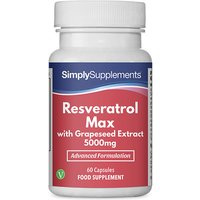 Resvératrol MAX 5000mg avec Extrait de Peau de Raisin