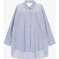 Camicia oversize a righe con collo classico