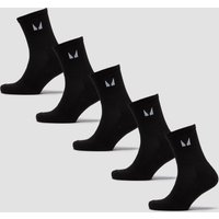 MP Unisex Crew Socks (5 Pack) - Black - UK 2-5