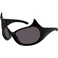 Balenciaga Femme BB0284S 001 Lunettes de soleil Bio-inject Noir Gris Masque
