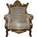 Casa Padrino Barock Sessel Al Capone Mod2 Creme / Gold 80 x 90 x H. 127 cm - Barock WohnzimmermÃ¶bel