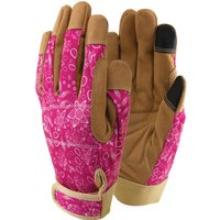 Town and Country Lux Fit Synthetic Leather Garden Gloves Pink S