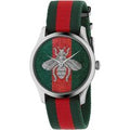 Gucci YA1264148 G-Timeless Bee Fabric Strap Men's Watch