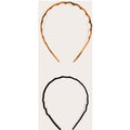 Black And Brown 2 Pack Zig Zag Headband