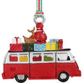 Camper Van with Santa Christmas Tree Decoration