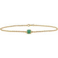 Classic Round Emerald Checkerboard Bracelet in 9ct Yellow Gold