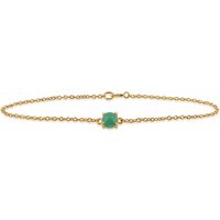 Classic Round Emerald Checkerboard Bracelet in 9ct Yellow Gold
