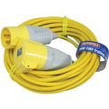Faithfull Extension Trailing Lead 32amp 2.5mm Yellow Cable 110v 14m