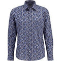 Fynch Hatton Print Shirt - Navy - L