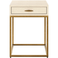 Ivory Shagreen Bedside Table